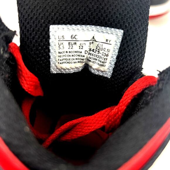 Jordan 1 Mid 'Gym Red Black Toe' (TD) White DQ8425-106 Slip-on 6C Nike Retro - Picture 6 of 8